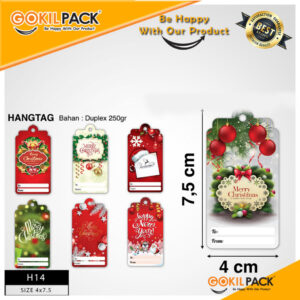 Hangtag Natal/Hangtag Merry Christmas/Aksesoris Natal/Hiasan NatalH142