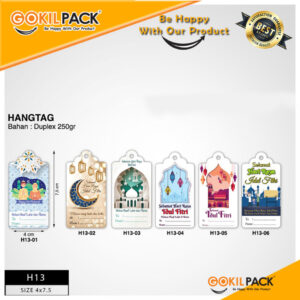 Hangtag | Label Baju | Hangtag Idul Fitri | Duplex | Murah | 7.5x4 H13