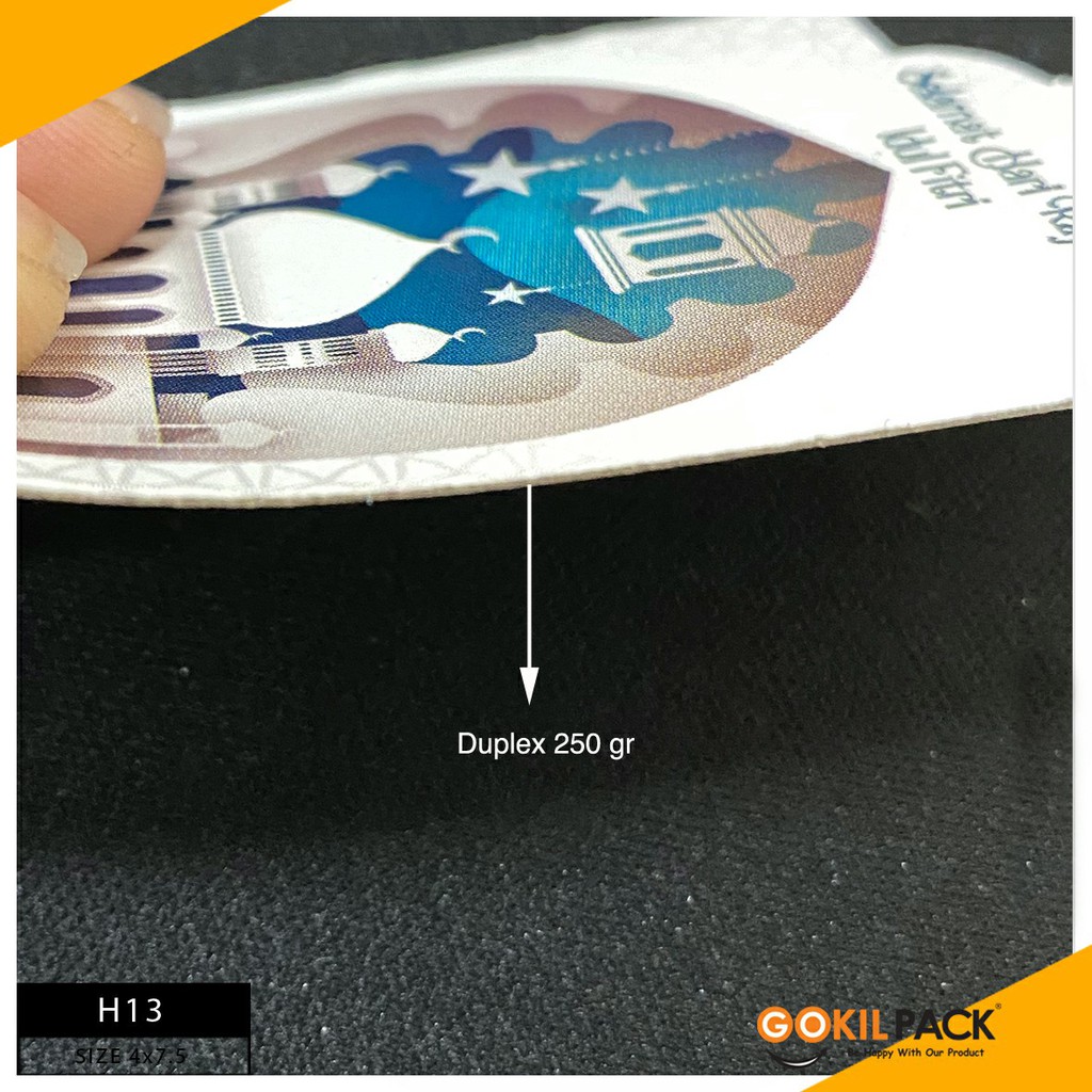 Hangtag | Label Baju | Hangtag Idul Fitri | Duplex | Murah |  7.5x4 H13 - Image 2