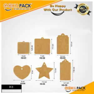 Hang Tag Kraft - Label Kertas - Hang Tag Polos Kraft 150 | H3