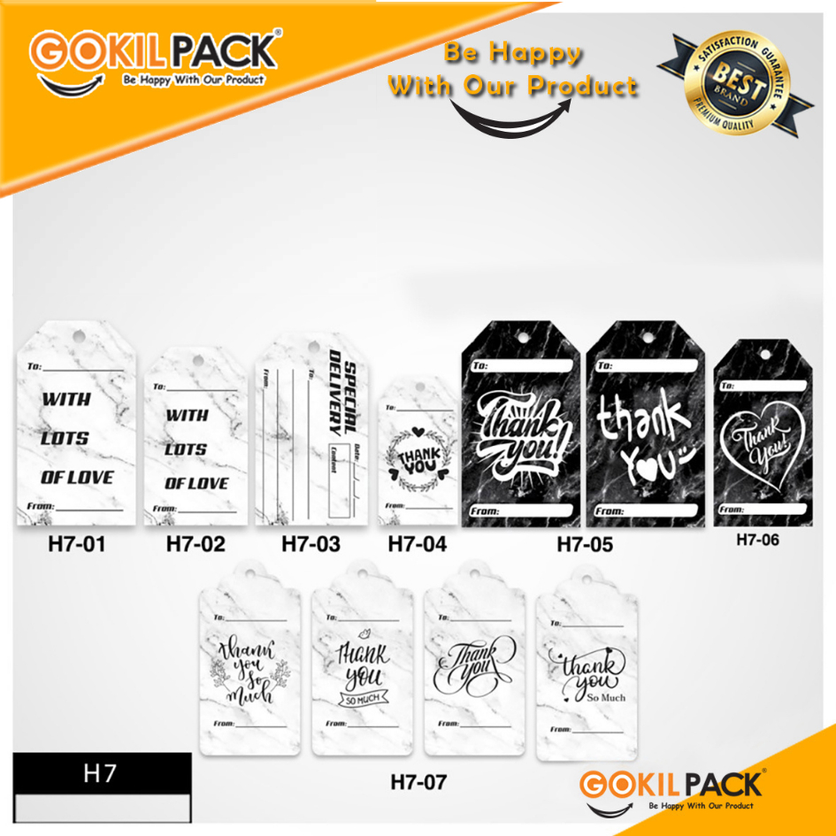 Hang Tag Motif   Label Baju   With Lots Of Love 9,4x5,4 | H7