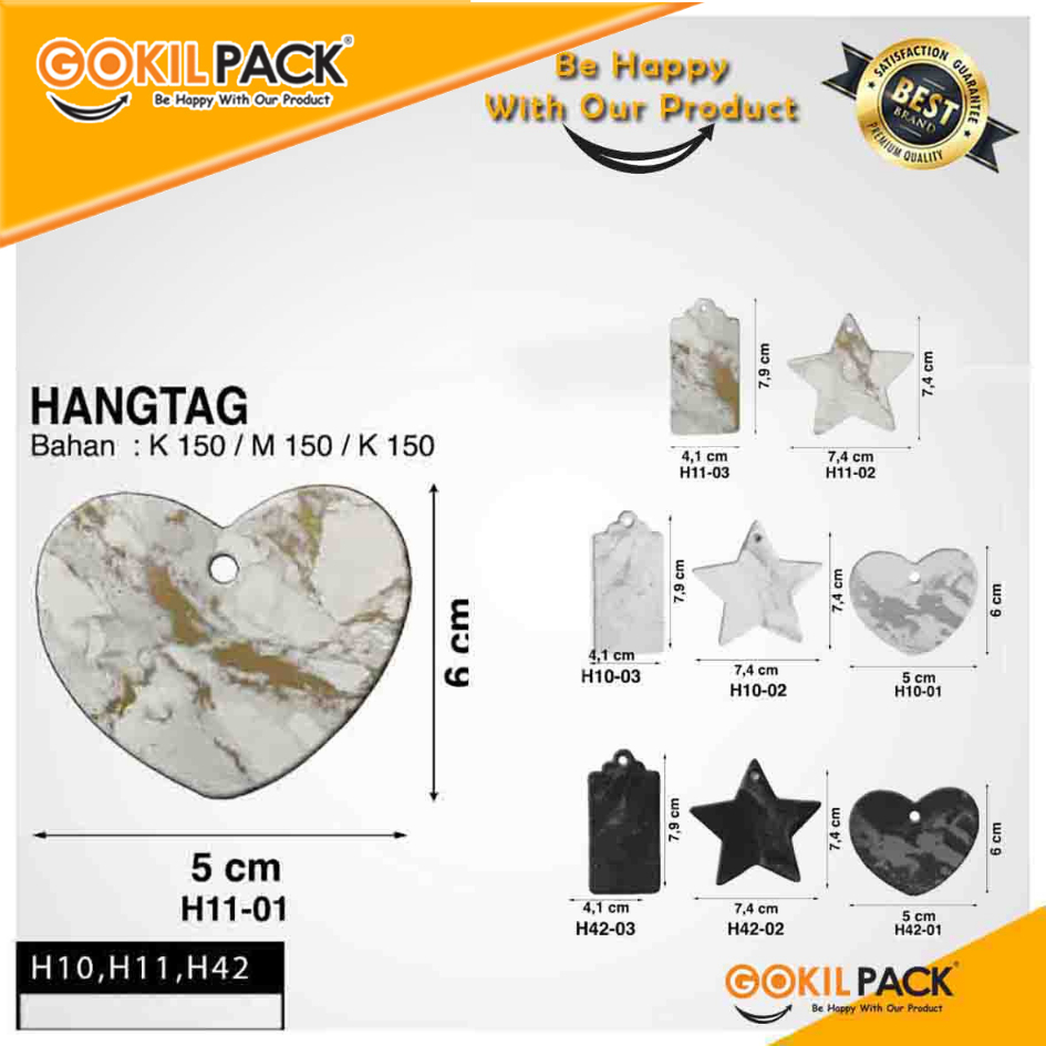 Hang Tag | Label Baju | Hangtag Baju Marble | Kraft | Murah | H11