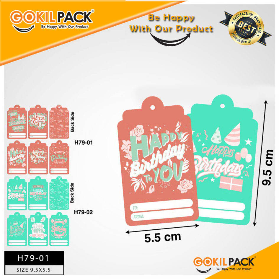 Hangtag|Hangtag Murah|Hangtag Happy Birthday|Hangtag Ulang Tahun|H79