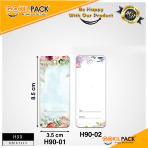 Hangtag|Hangtag Murah|Hangtag Bunga|Hangtag Flower|Hangtag Tanpa Teks | H90