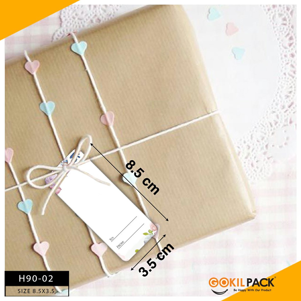 Hangtag|Hangtag Murah|Hangtag Bunga|Hangtag Flower|Hangtag Tanpa Teks | H90 - Image 2