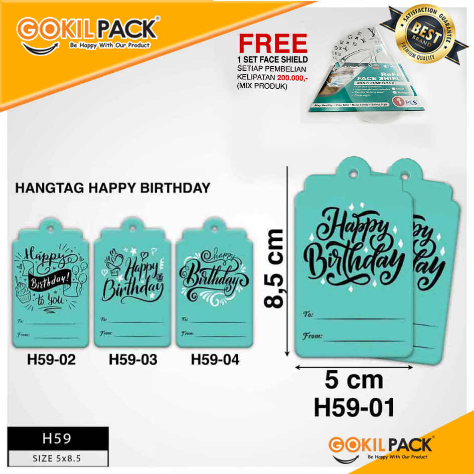 Hangtag - Hangtag Murah - Hangtag Happy Birthday - Hangtag Ulang Tahun - H59