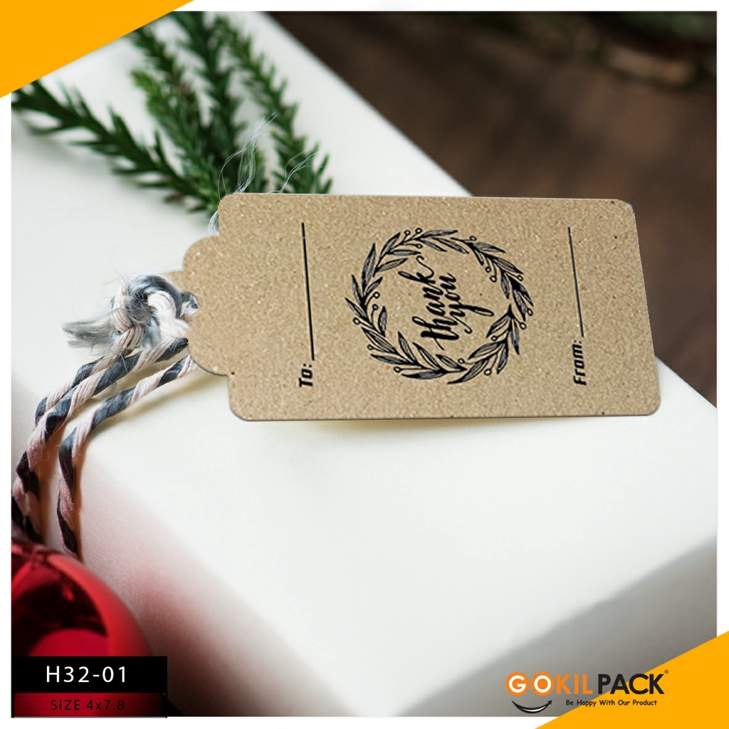 Hangtag|Hangtag Murah|Hangtag Kraft|Hangtag thank you|4x7.8|H32 - Image 3