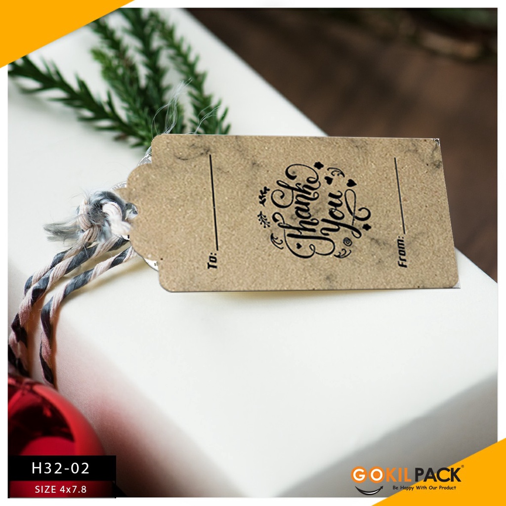 Hangtag|Hangtag Murah|Hangtag Kraft|Hangtag thank you|4x7.8|H32 - Image 4