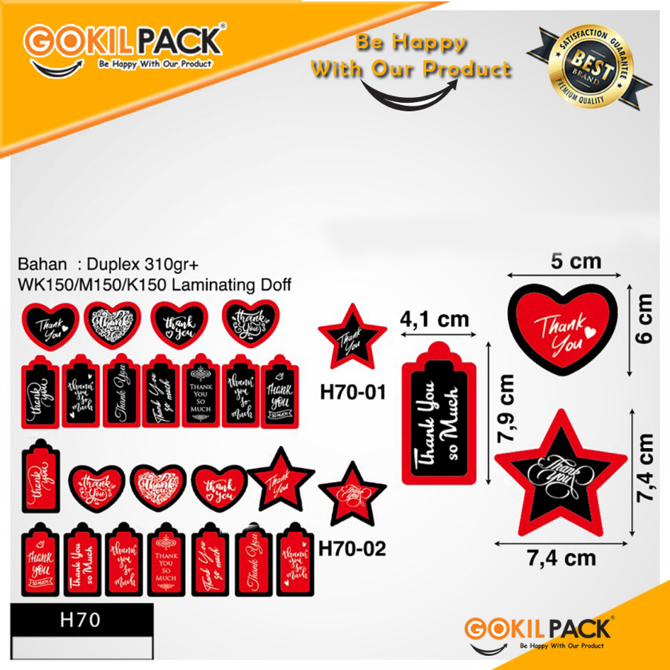 Hangtag|Hangtag Murah|Hangtag Thank You|Hangtag Premium| H70