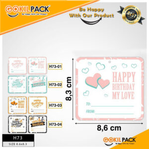 Hangtag|Murah|Happy Birthday|Ulang Tahun|Label|Hiasan|Aksesoris|H73