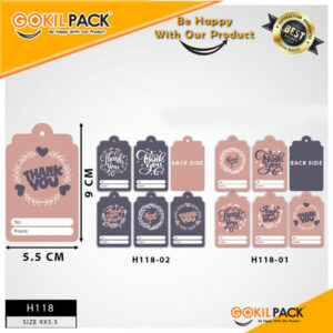 hangtag murah/label thankyou/kartu ucapan thankyou/Uk 9x5.5 cm/H118
