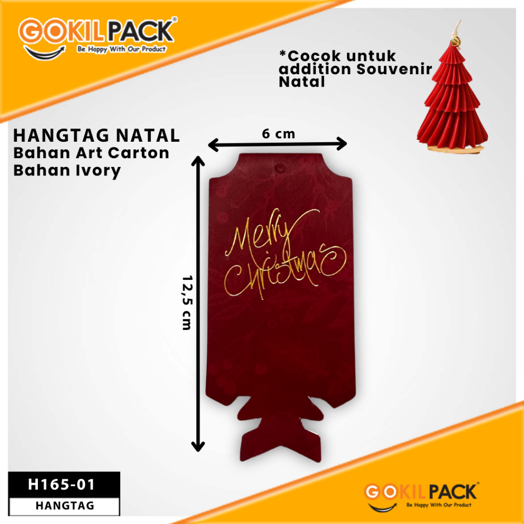 Hangtag Natal/Hangtag Merry Christmas/Aksesoris Natal/Hiasan NatalH165 - Image 2