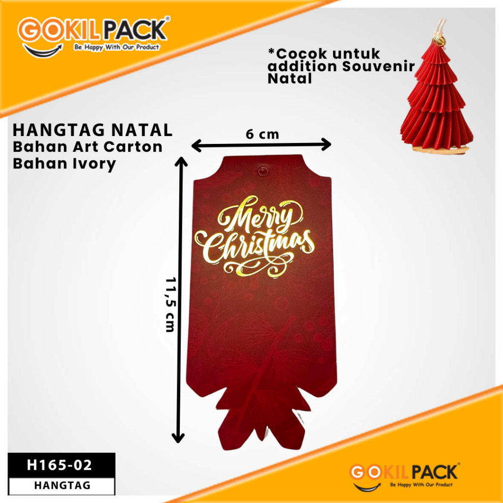 Hangtag Natal/Hangtag Merry Christmas/Aksesoris Natal/Hiasan NatalH165 - Image 3