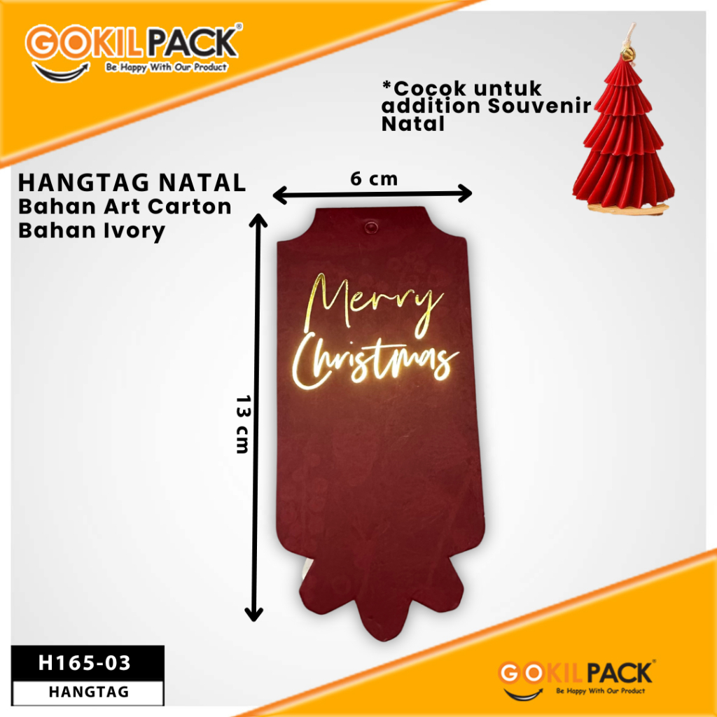 Hangtag Natal/Hangtag Merry Christmas/Aksesoris Natal/Hiasan NatalH165 - Image 4