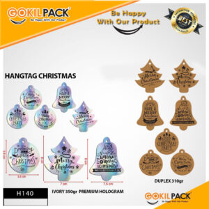 Hangtag Natal|Mrry Chritsmas|Hologram|Silver|Hiasan|Aksesoris|H140