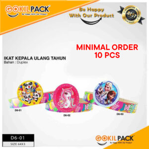Ikat Kepala Ulang Tahun - Topi Lingkar - Topi Pesta Karakter – D6