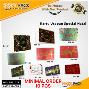 Kartu Natal/Kartu Ucapan/D69/D70/D71