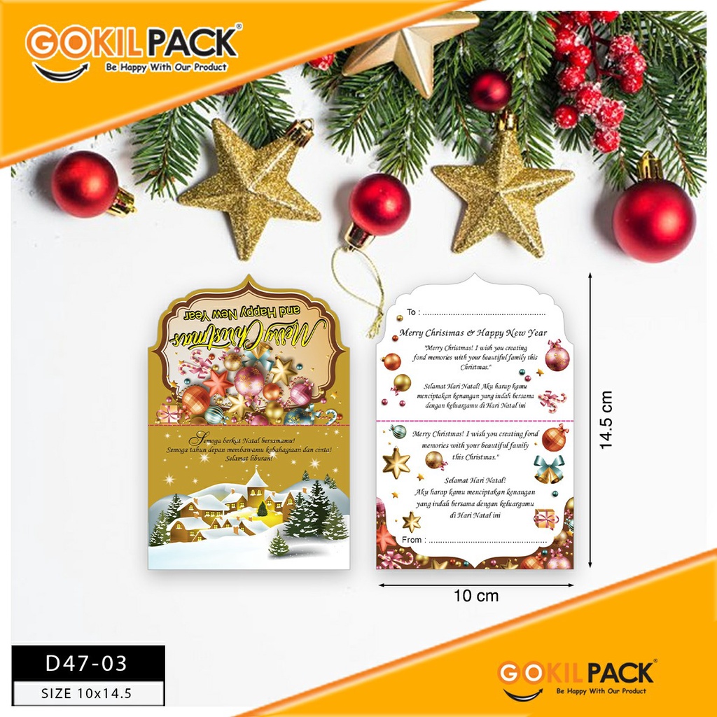 Kartu Ucapan Natal|Christmas Card|Kartu Hampers/Parcel Natal|D47 - Image 3