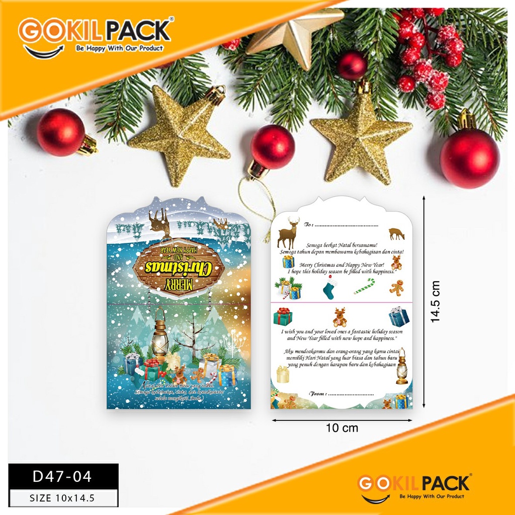 Kartu Ucapan Natal|Christmas Card|Kartu Hampers/Parcel Natal|D47 - Image 4