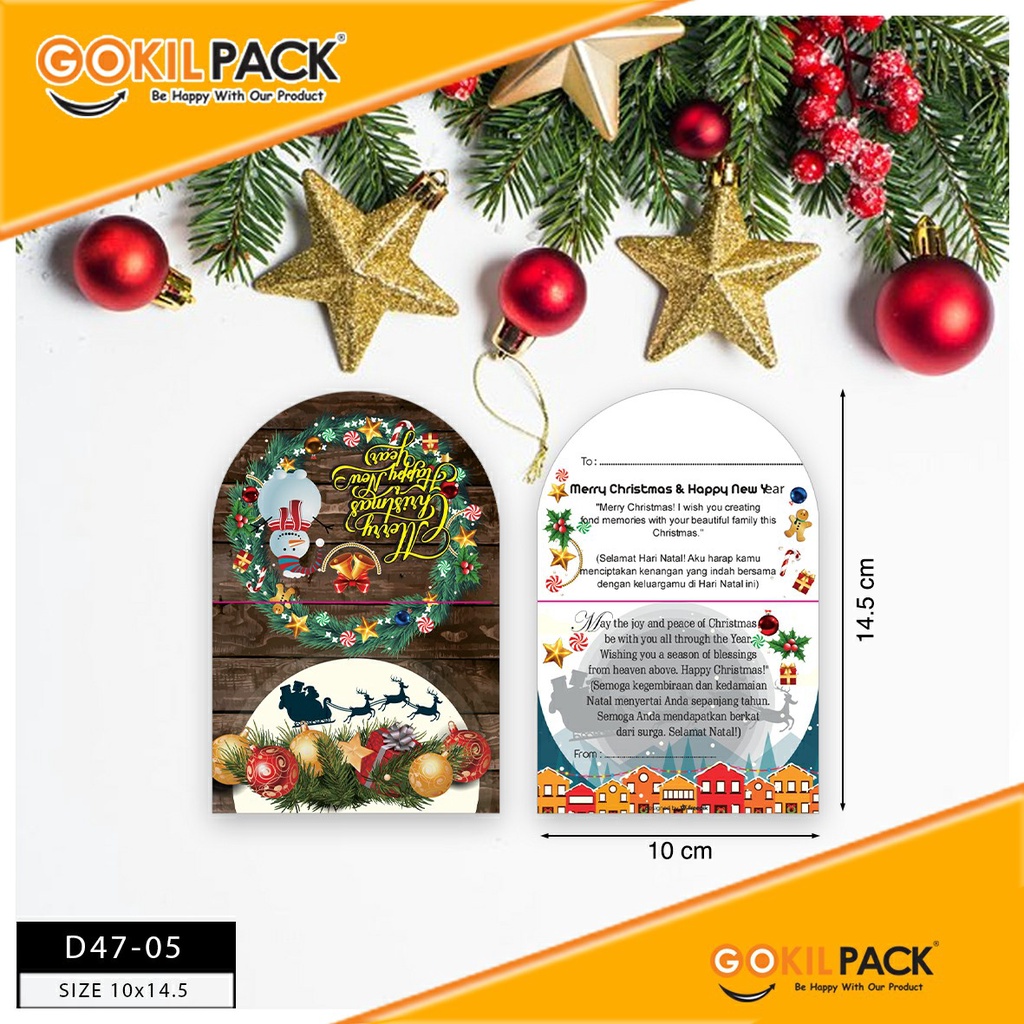 Kartu Ucapan Natal|Christmas Card|Kartu Hampers/Parcel Natal|D47 - Image 5