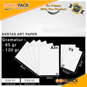 Kertas |  Lembaran | Murah| Art Paper | D20