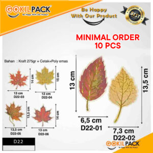 Kertas Motif Maple|Label|Hiasan Kotak|Hiasan|Hiasan Murah|D22