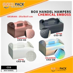 Kotak Chemical Embos|Gable|Kue|Kado|Serbaguna|Hampers|Dus|Packaging|Box|C53