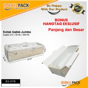 Kotak Gable - Box Kado Jumbo - Motif Marble  - Ukuran 60x25x14 - B3-07B