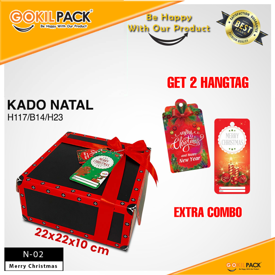Kotak Hadiah - Dus Kado Natal - Tempat Penyimpanan Hadiah Edisi Natal - N-02