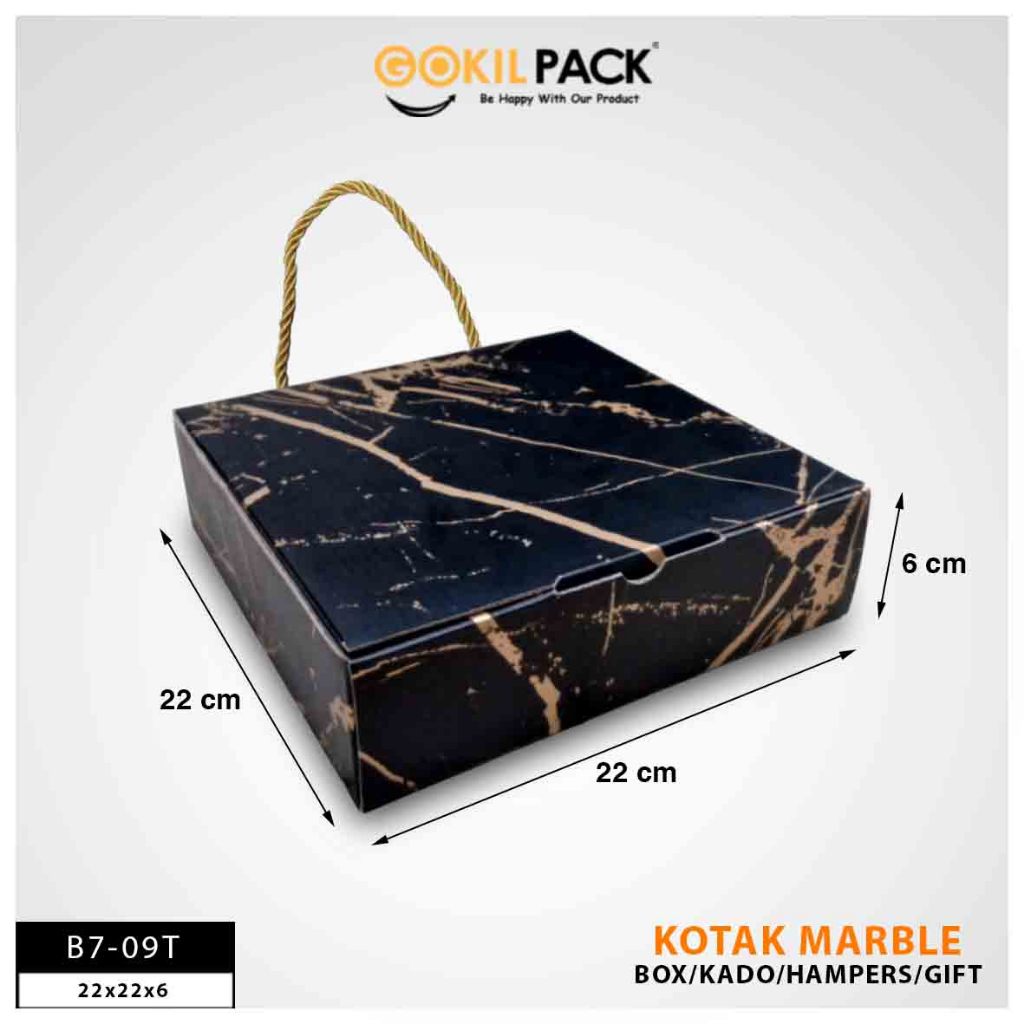 HOLOBOX Kotak Kado Baju B7 - Kotak Mika Marble - Kotak Souvenir 25x25x7 cm - Bahan Duplex 310GR/M150 - Motif Marble - Foto Plastik - FREE HANGTAG EKSLUSIF - Image 8