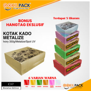 Kotak Kado Hologram / Box Premium Metalize / Dus Mewah /C37