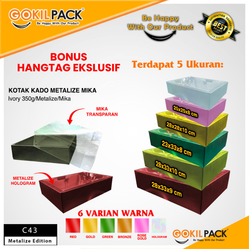 Box mika-box hologram-kotak kado-Box Hampers-C43