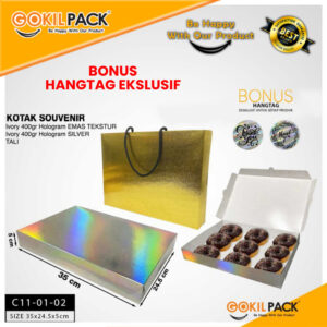 Kotak Kue|Box Hologram|Donat|Makanan|Dus|Baju|Box|Packaging|C11