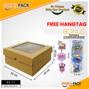 Kotak Kue | Dus Kue | Kotak serbaguna | Kraft | Murah | Kotak Kue Mika |A2-17