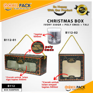 Kotak Natal|Gable Box|Box Hampers|Dus Toples|Packaging Natal|B112