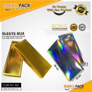 GOKIL PACK Kotak Souvenir Hologram Kado Packaging Dus Box Gift 25x10x5 C26