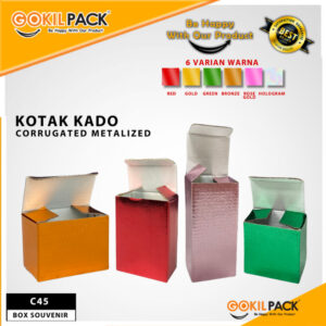 Kotak Souvenir Hologram - Box Packaging Kecil - Dus Hadiah Kado - C45