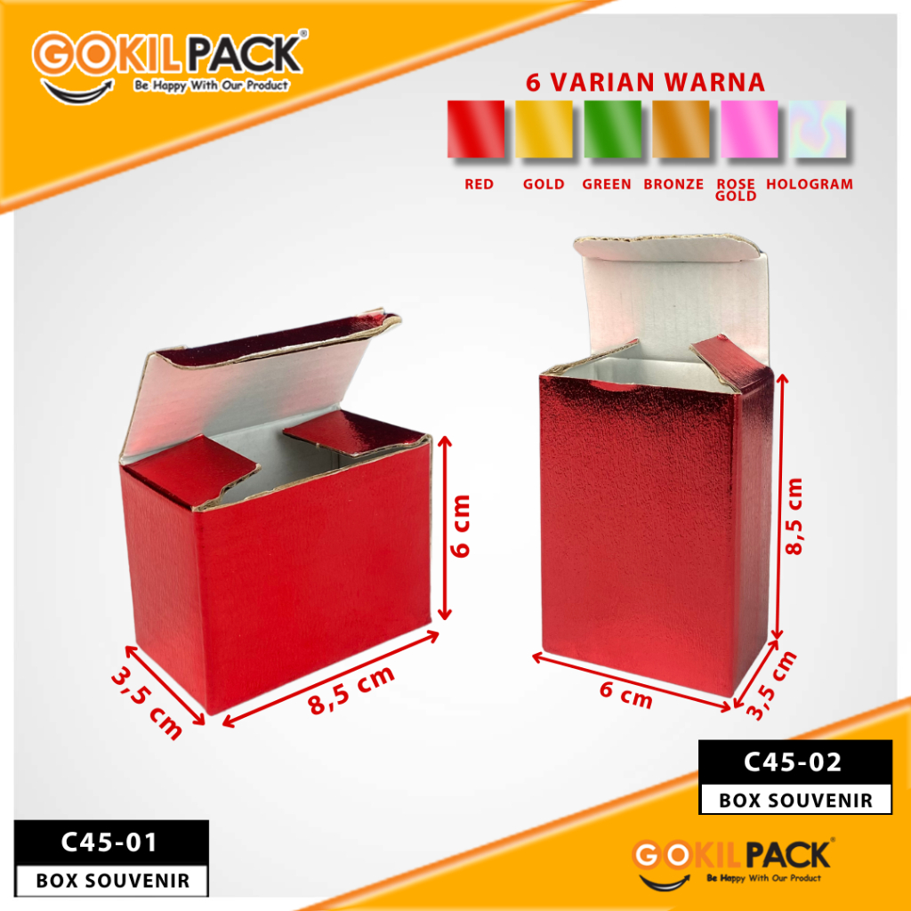 Kotak Souvenir Hologram - Box Packaging Kecil - Dus Hadiah Kado - C45 - Image 2