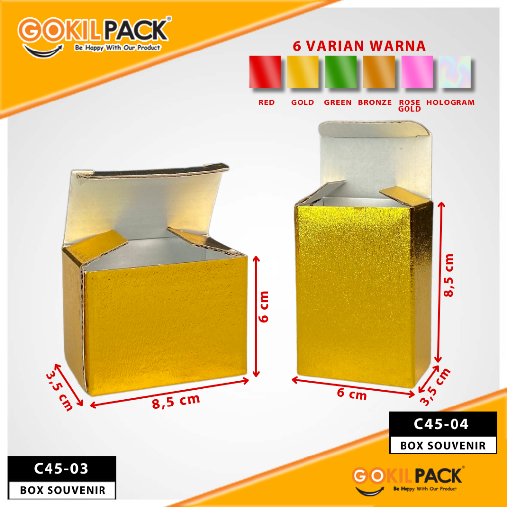 Kotak Souvenir Hologram - Box Packaging Kecil - Dus Hadiah Kado - C45 - Image 3