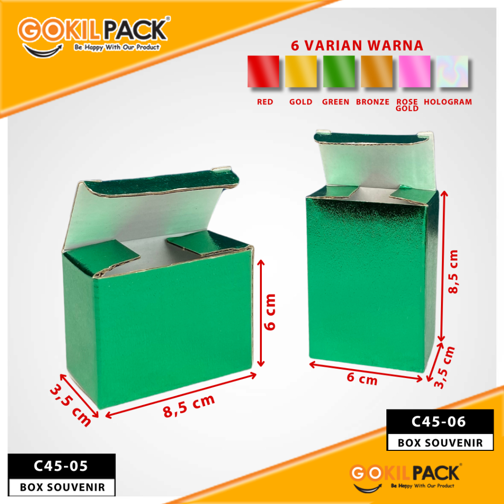 Kotak Souvenir Hologram - Box Packaging Kecil - Dus Hadiah Kado - C45 - Image 4