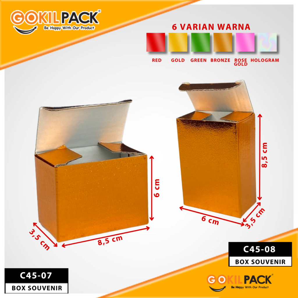 Kotak Souvenir Hologram - Box Packaging Kecil - Dus Hadiah Kado - C45 - Image 5