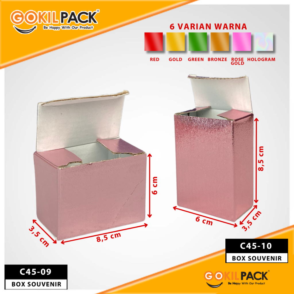 Kotak Souvenir Hologram - Box Packaging Kecil - Dus Hadiah Kado - C45 - Image 6