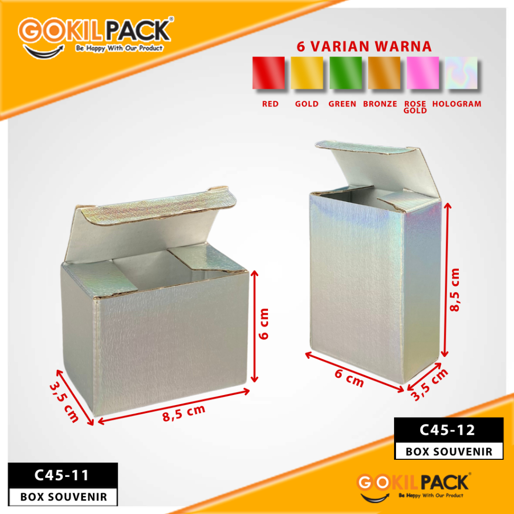 Kotak Souvenir Hologram - Box Packaging Kecil - Dus Hadiah Kado - C45 - Image 7