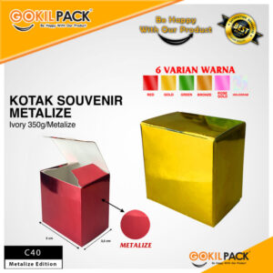 Kotak Souvenir Hologram - Box Packaging Kecil - Dus Hadiah Mewah - C40