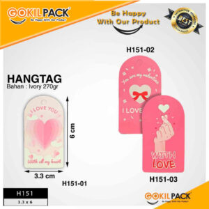 Label Hangtag Valentine Premium Murah Ivory Aksesoris H151