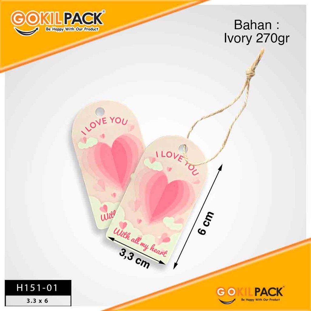 Label Hangtag Valentine Premium Murah Ivory Aksesoris H151 - Image 4
