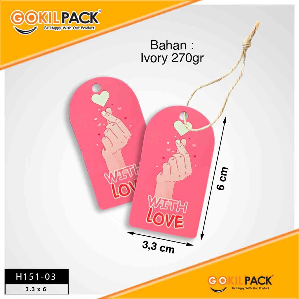 Label Hangtag Valentine Premium Murah Ivory Aksesoris H151 - Image 6