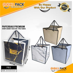 Paper Bag / Tas Kertas / Goodie Bag Jumbo / Polos / Tas Kado Motif / Gift / Kantong Souvenir / PB2