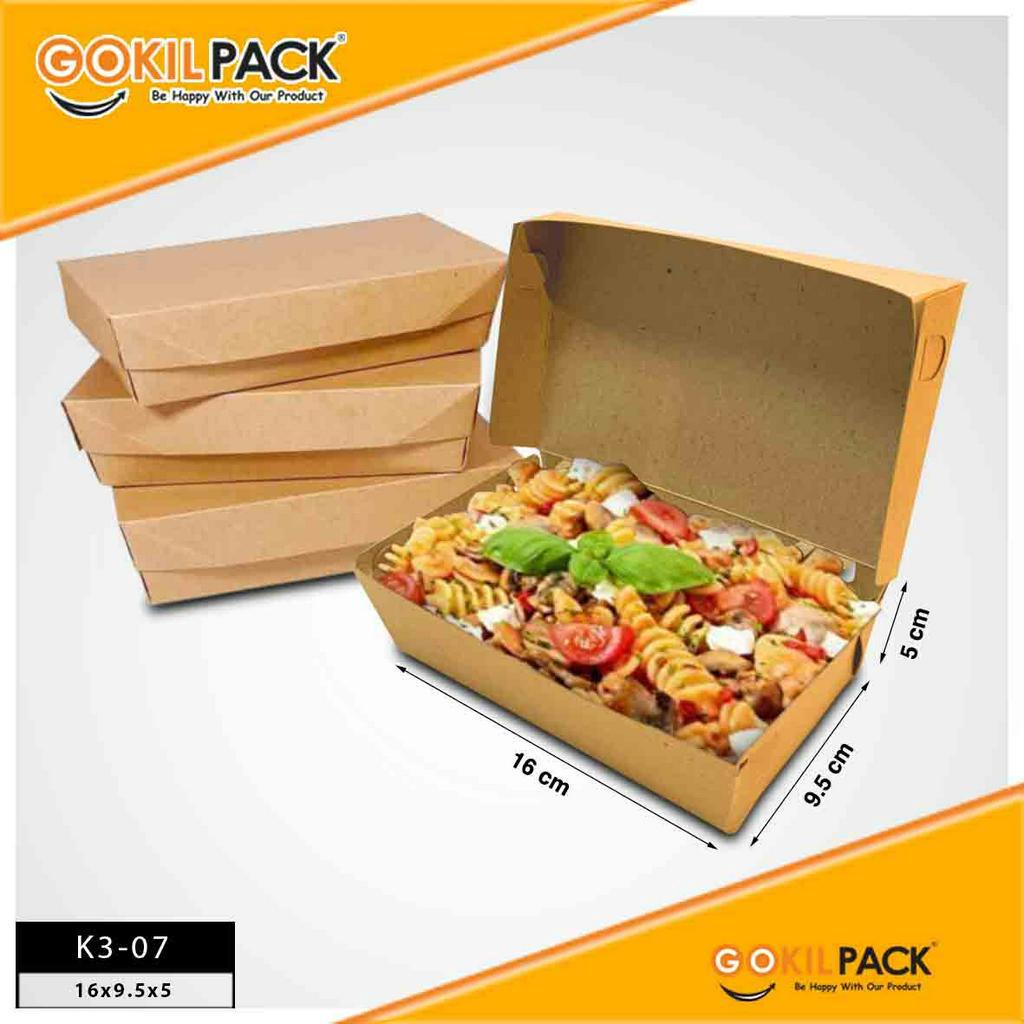 Lunch Box | Food Pail | Kotak Makan | Kraft | Murah 10.5x9x6.5  Kotak Nasi | Rice Box I K3-03 - Image 2