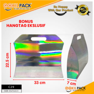 Kotak Kado - Pillow Box - Box HIjab - Gift Box Hologram -  Gable Box - Packaging - Souvenir - Bridesmaid C29
